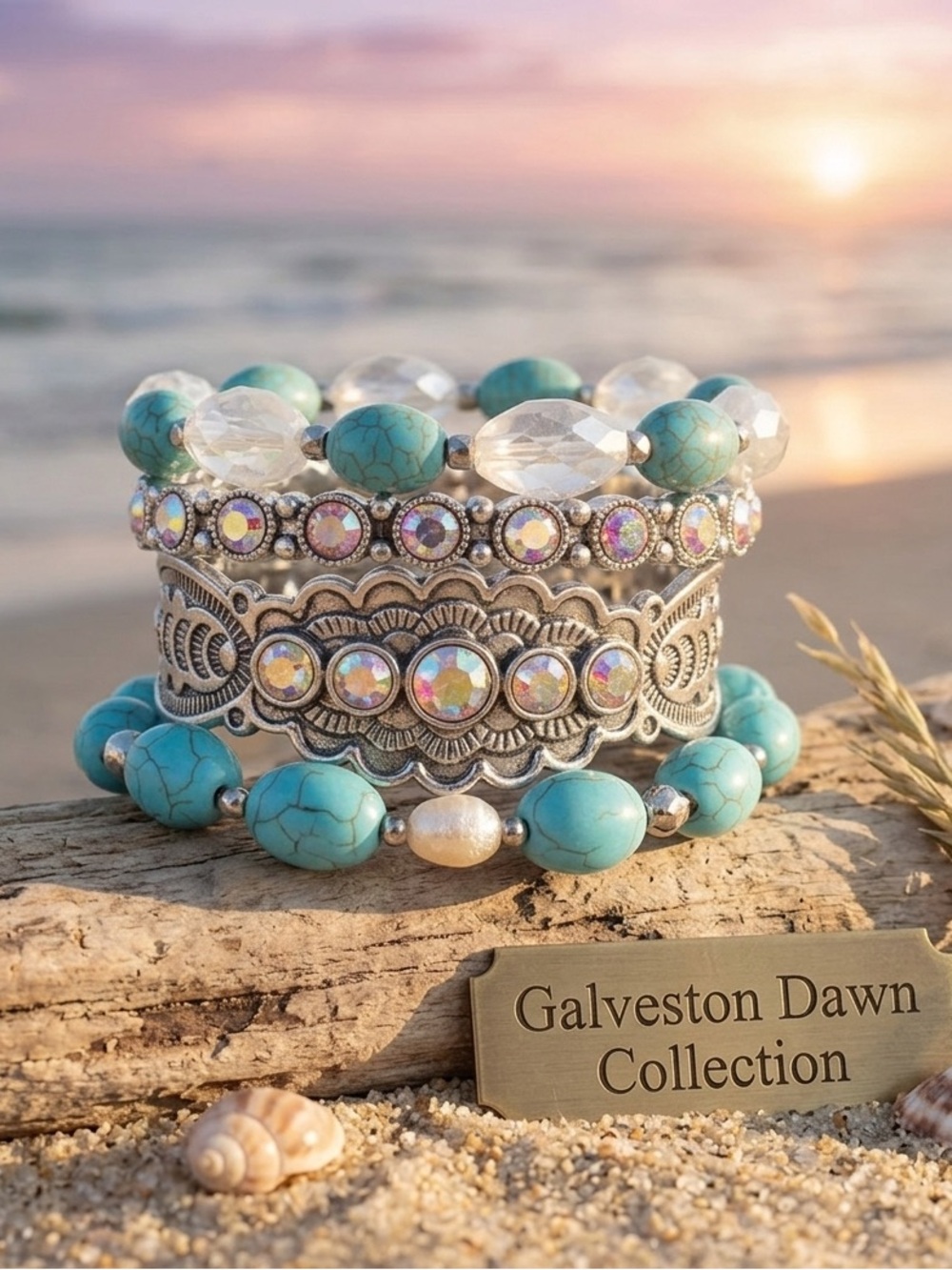 Turquoise Beaded Bracelet Stack